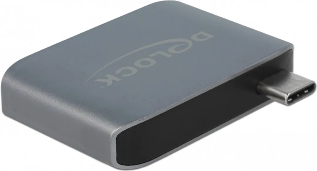 Delock 63965 Audio Adapter USB-C naar 3.5mm Jack + USB-A - Antraciet