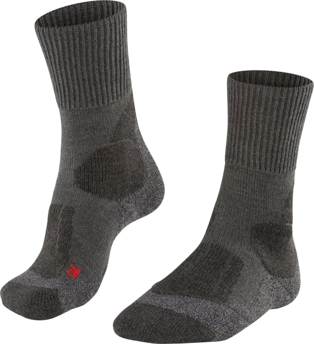 FALKE TK1 anti-blaar dik wol functioneel materiaal wandelsokken dames grijs