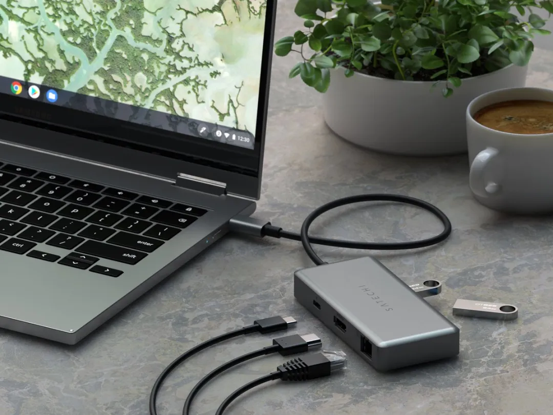 Satechi ST-UCGHM USB-C Multiport Adapter - Grijs