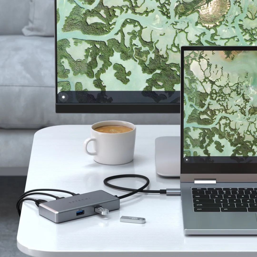 Satechi ST-UCGHM USB-C Multiport Adapter - Grijs