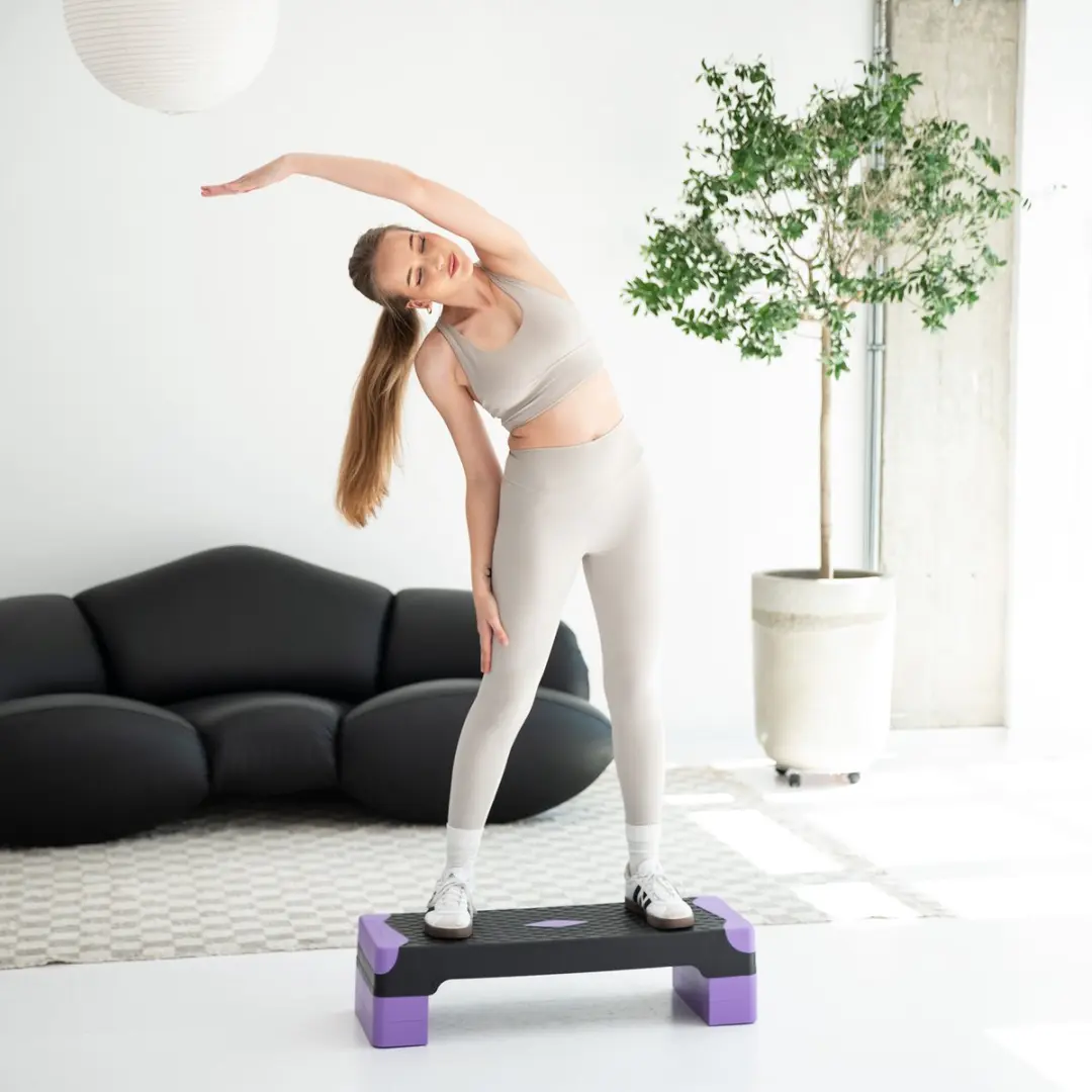 HMS AS008L Aerobic Balance Step - Paars/Zwart - afbeelding 3 van 6