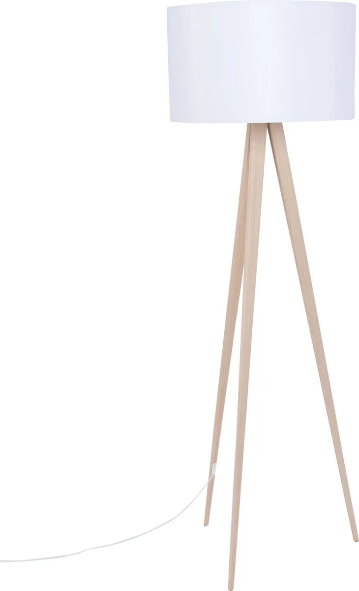Zuiver Tripod Vloerlamp/ Staande driepoot lamp Wood Wit