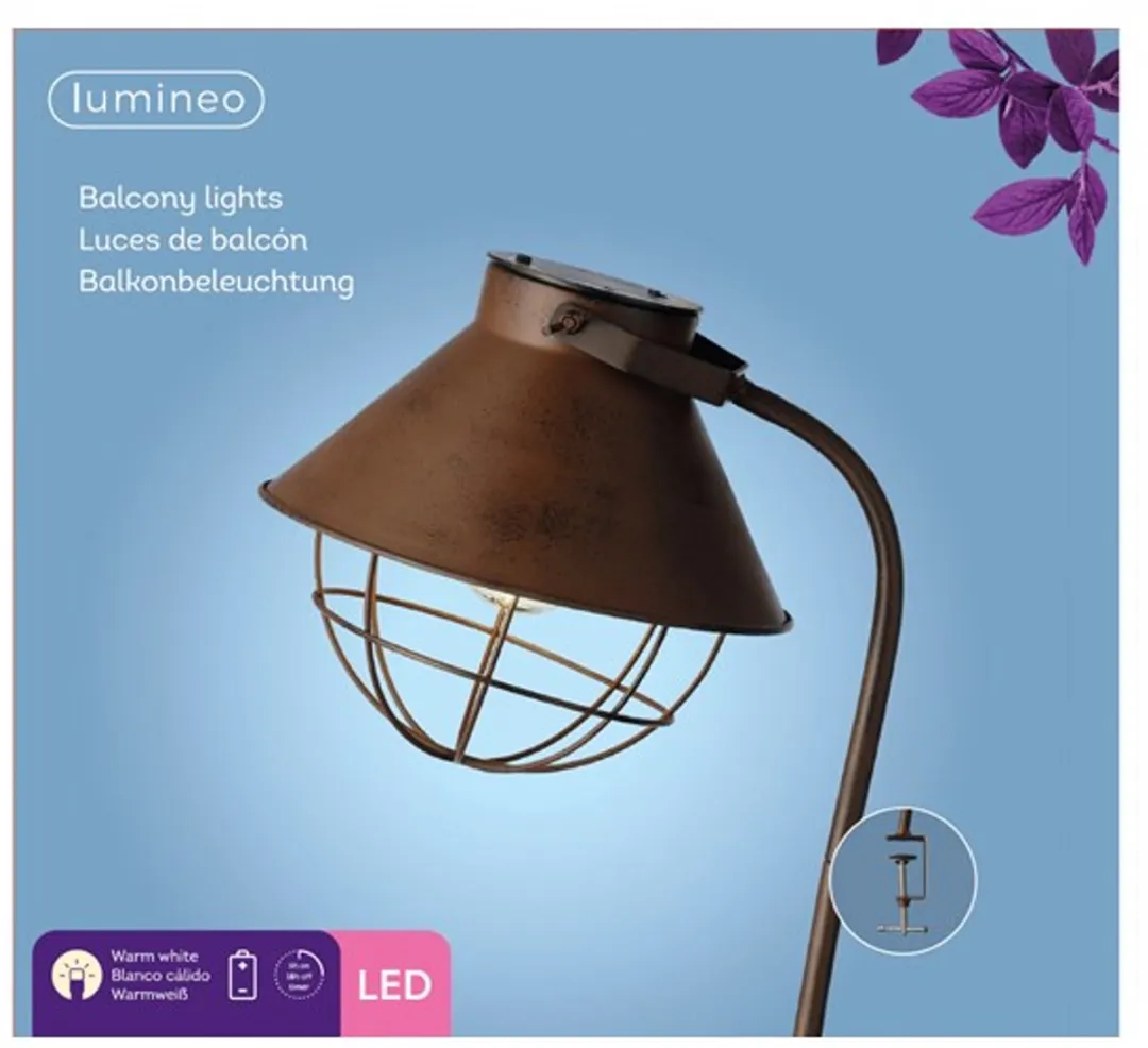 Lumineo LED Balkonverlichting Bruin - 1 Lichtpunt - afbeelding 2 van 3