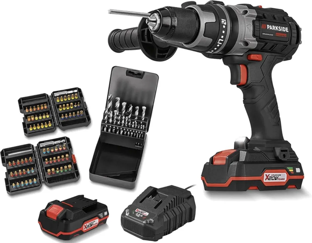Parkside Performance 20 Accu Klopboormachine - 2x Accu - 97-delige Set