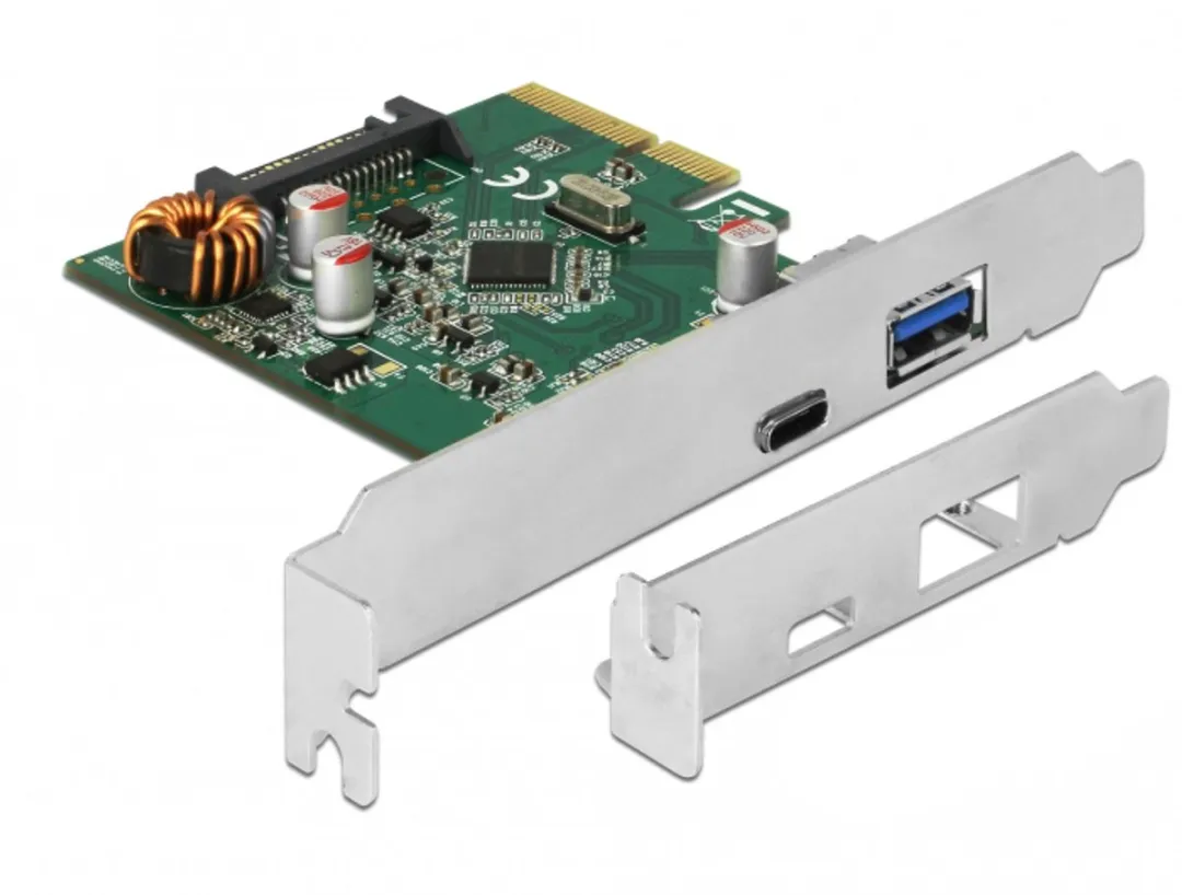 Delock PCIe x4 Kaart USB-C/USB-A 10Gbps