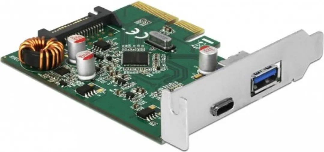 Delock PCIe x4 Kaart USB-C/USB-A 10Gbps