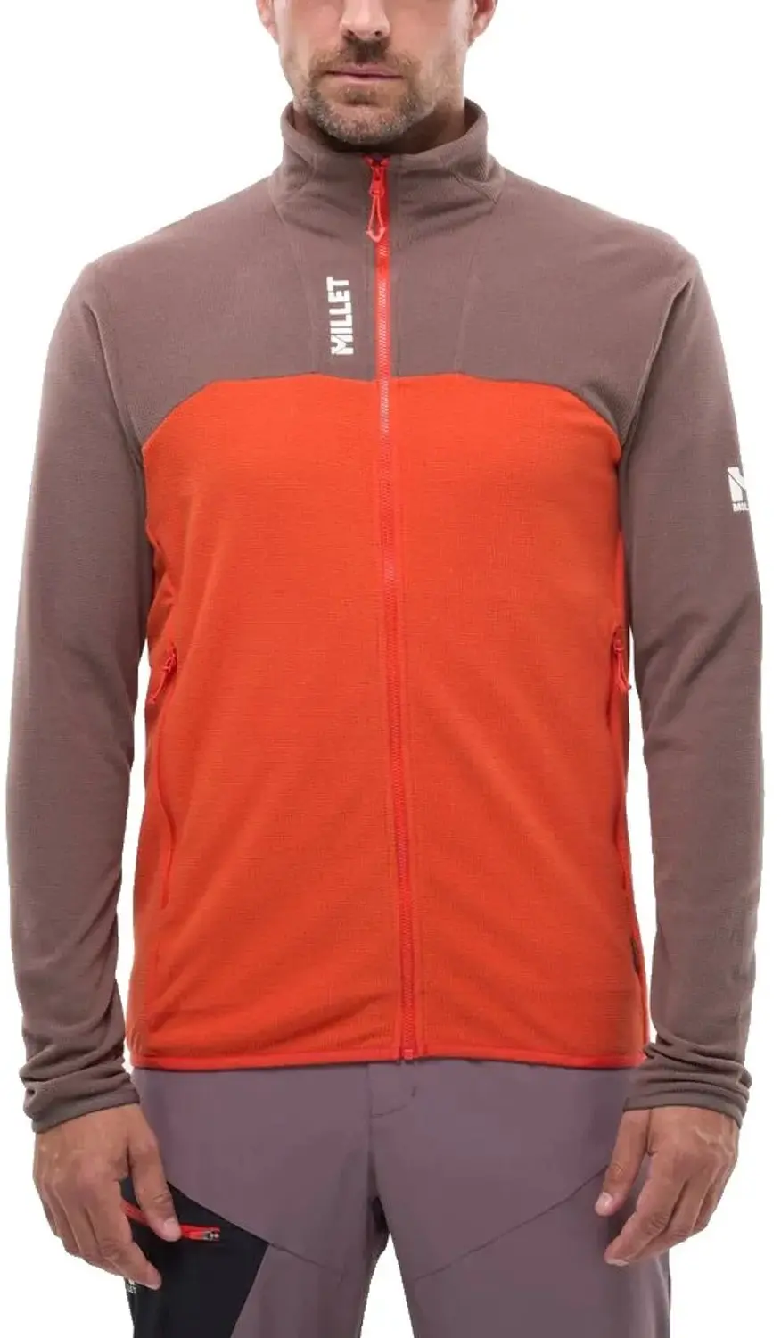 Millet Ubic Lightgrid Fleece Met Volledige Rits Oranje M Man