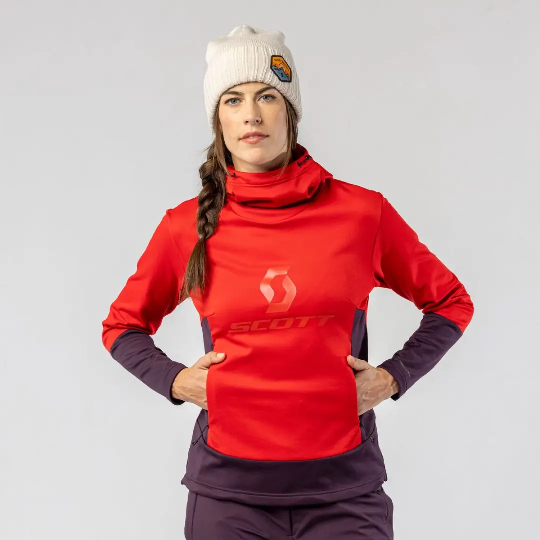 Scott Defined Mid Hoody Fleece Trui Dames - Rood/Paars - afbeelding 6 van 6
