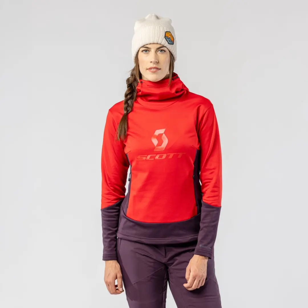 Scott Defined Mid Hoody Fleece Trui Dames - Rood/Paars - afbeelding 4 van 6
