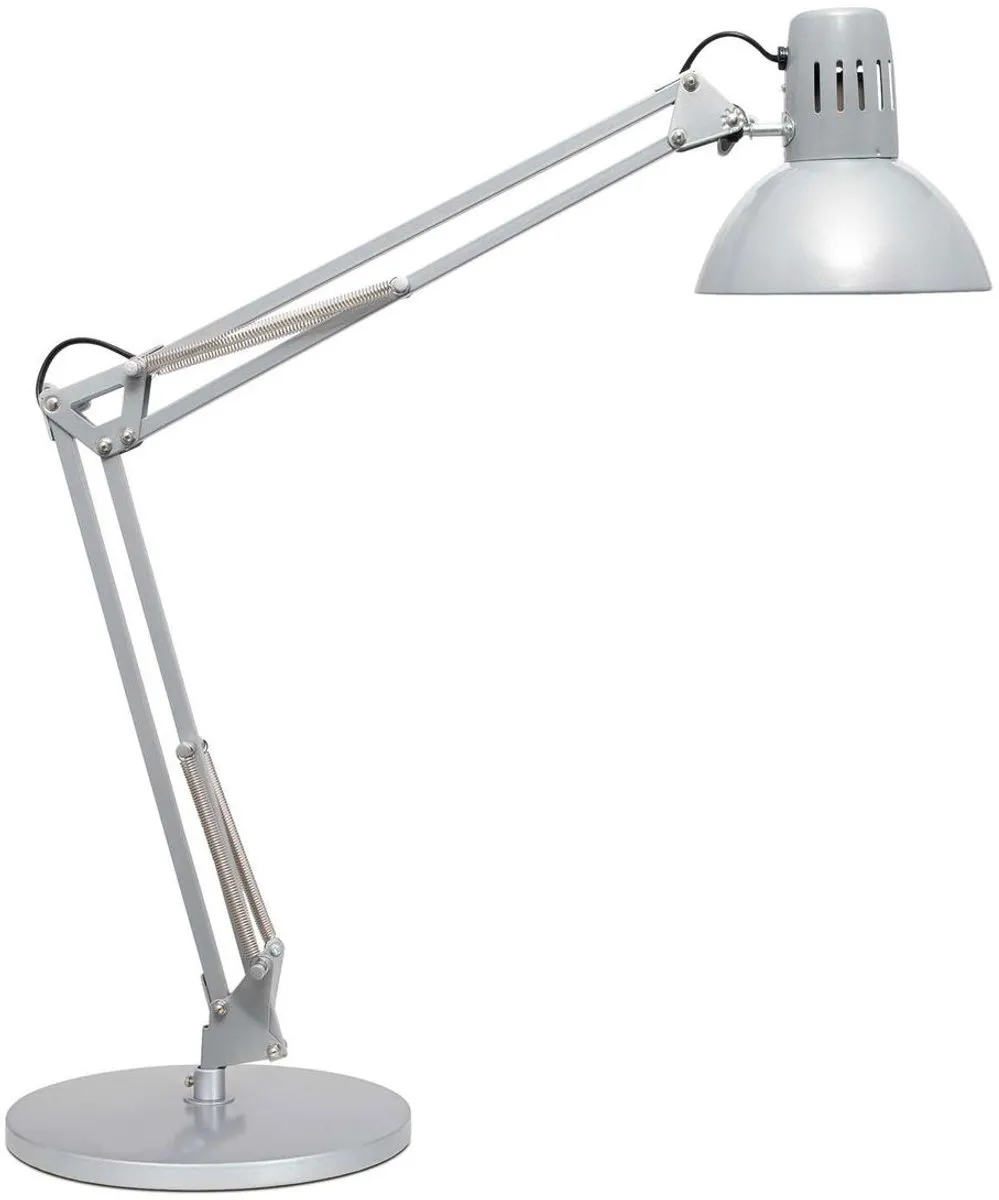 MAULstudy Bureaulamp - Metaal - Zilver - E27 Fitting - Kantelbare Arm - Tafellamp