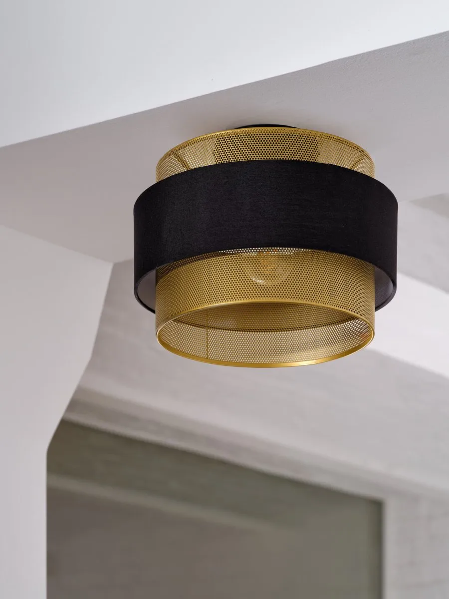 Osram Decor Hornet Plafondlamp E27 - 300mm - Zwart/Goud - afbeelding 6 van 6