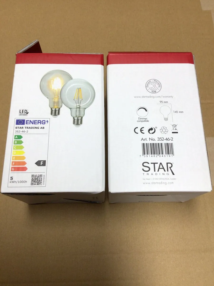 Star Trading G95 Bol E27 4.7W Extra Warm Wit - 2700K - Helder