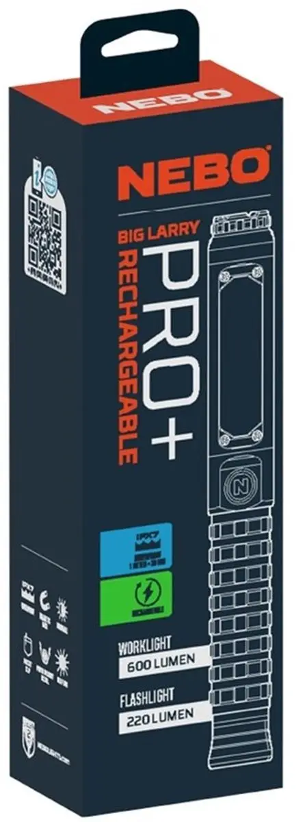 NEBO Big Larry Pro+ FLT1033G Zakenlamp - 600 lm - Grijs - afbeelding 3 van 6
