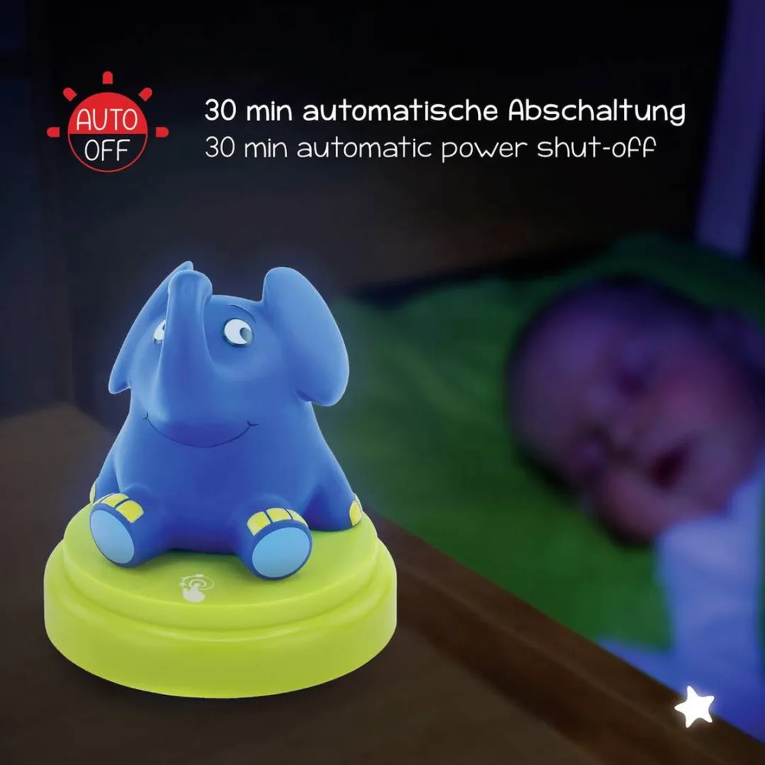 Ansmann Die Maus Olifant Nachtlampje LED Blauw - Met sensor - afbeelding 6 van 6