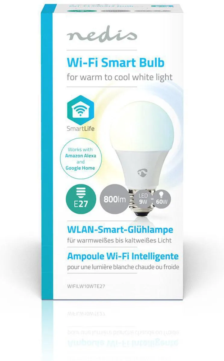 Nedis SmartLife LED Bulb E27 9W 806lm - Mat - 2700-6500K