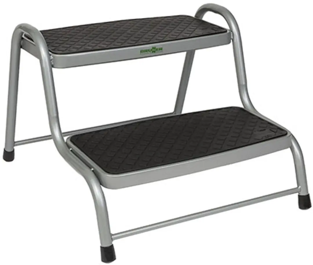 Brunner King Dubbel Opstapje XL - Zwart - Stalen Opstapje voor Camper & Caravan - Met Antisliprubber - 150 kg Draagkracht