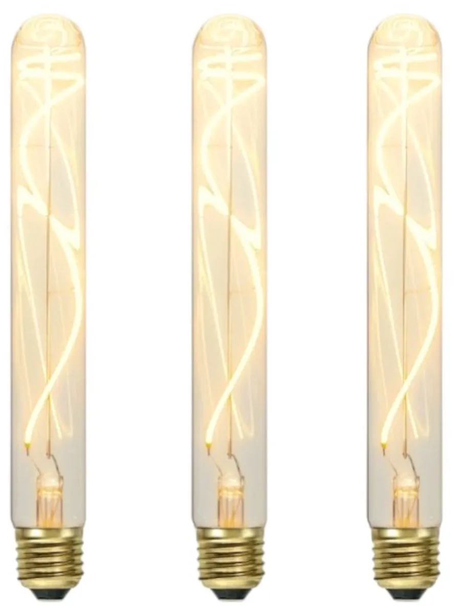 3-Pack | Staaflamp - E27 - 3.4W - Super Warm Wit <2200K - Dimbaar - Filament - Helder