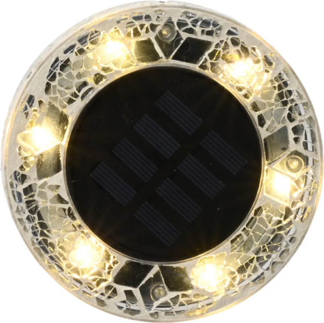 Lumineo Grondspot Solar Mozaïek 6x1.2W - Grijs