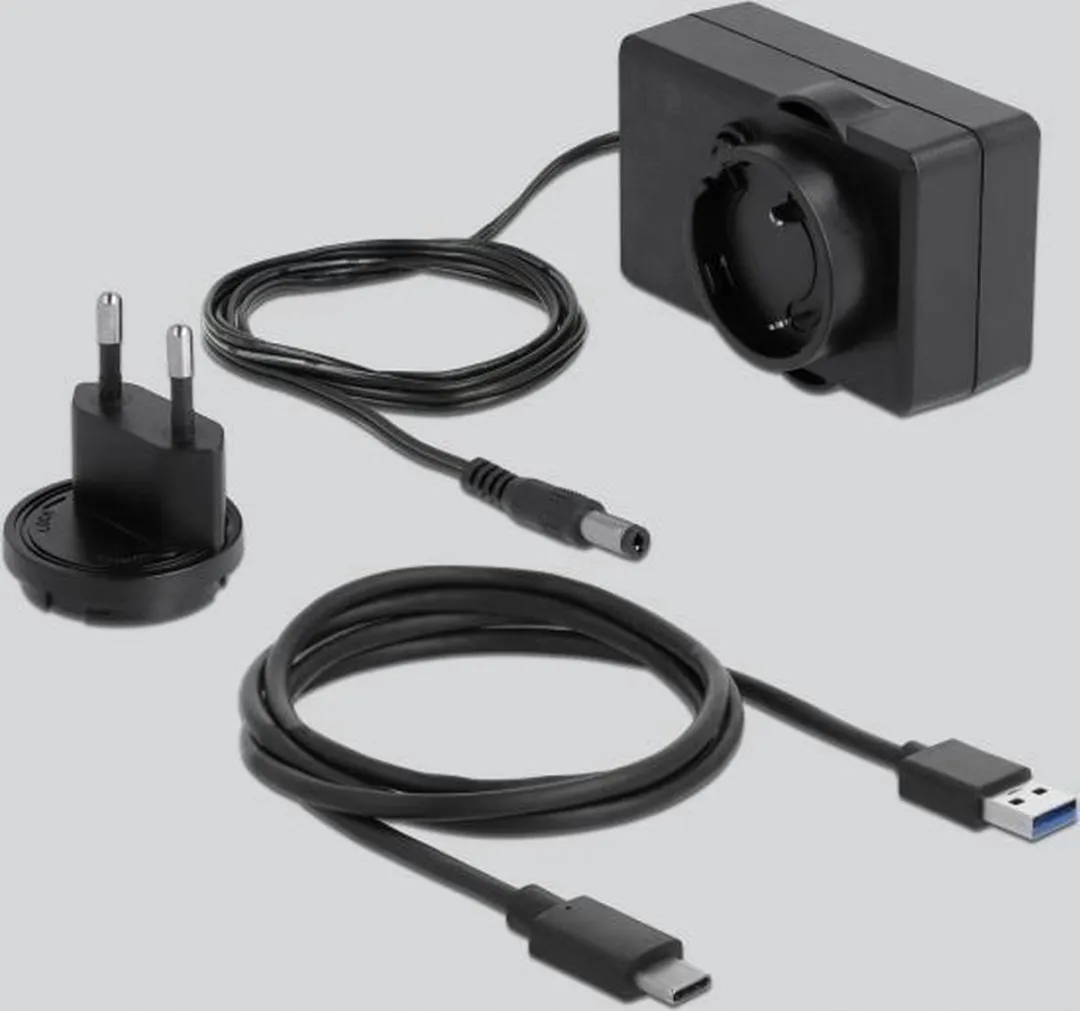 Delock 64090 USB-C Docking Station - 2x SATA HDD/SSD - Transparant