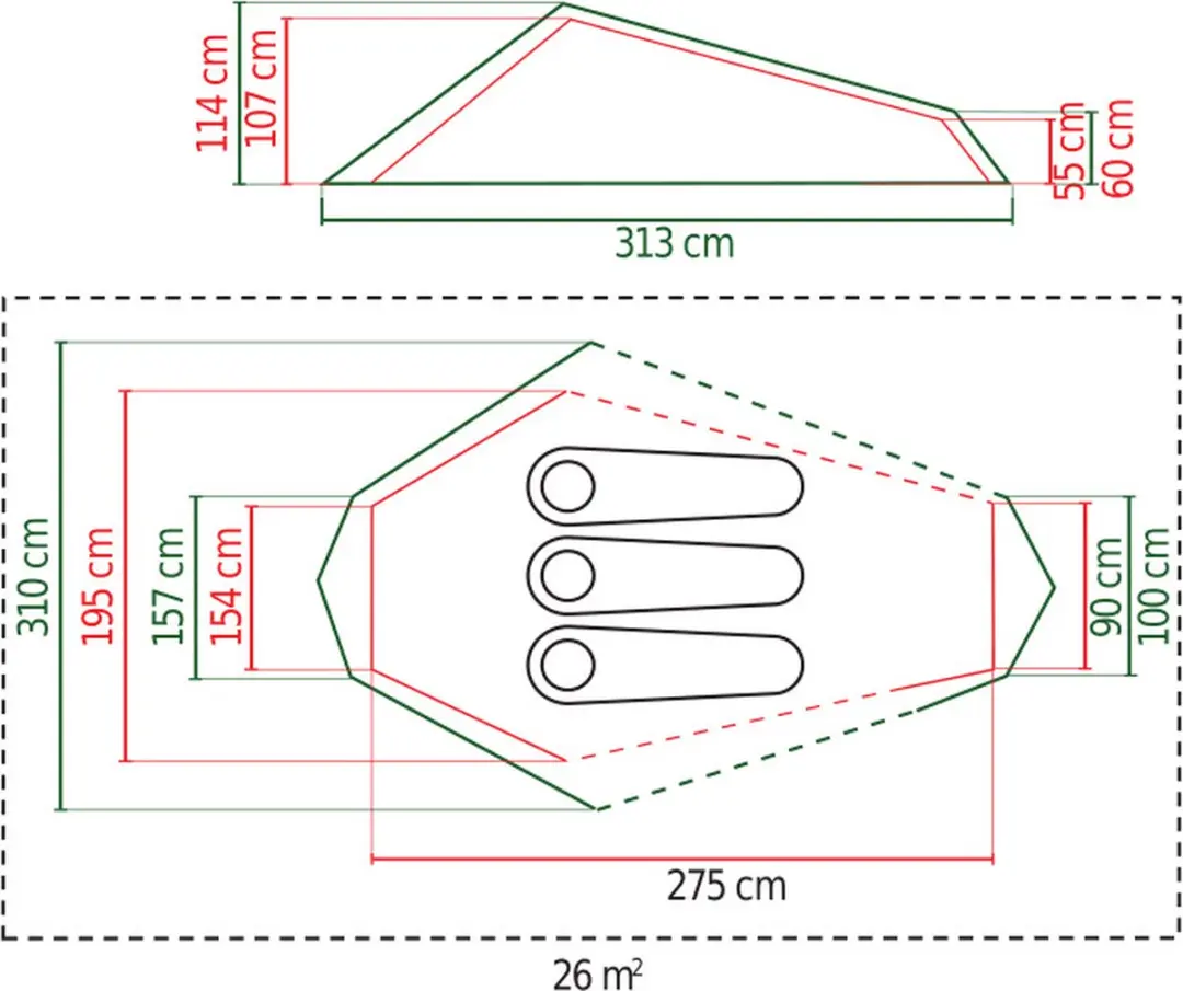 Coleman Cobra 3 Tunneltent - 3 Personen - Grijs - afbeelding 2 van 2