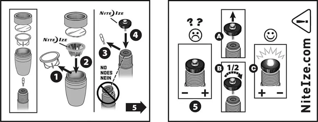 Nite Ize LED Upgrade Combo II voor Maglite Mini AA - afbeelding 5 van 6