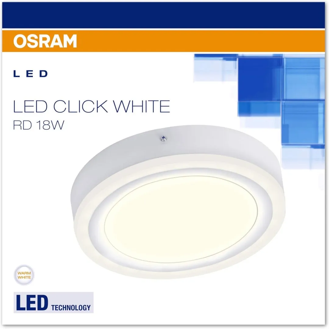 Osram LED Click Round Wand- en Plafondlamp Warm Wit