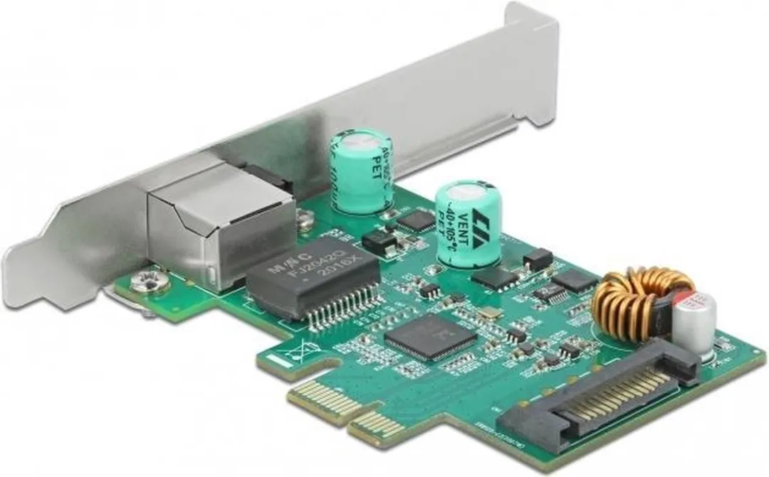 Delock PCIe 2.5Gbps LAN PoE+ Kaart RTL8125 - Zwart