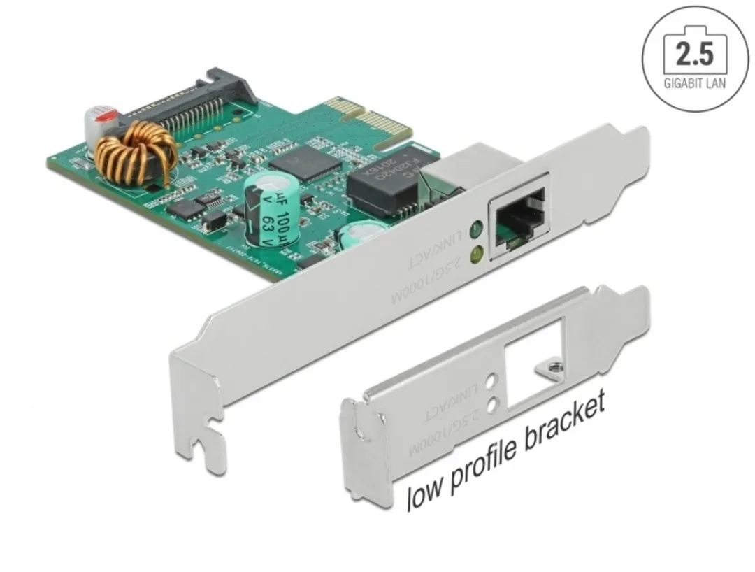 Delock PCIe 2.5Gbps LAN PoE+ Kaart RTL8125