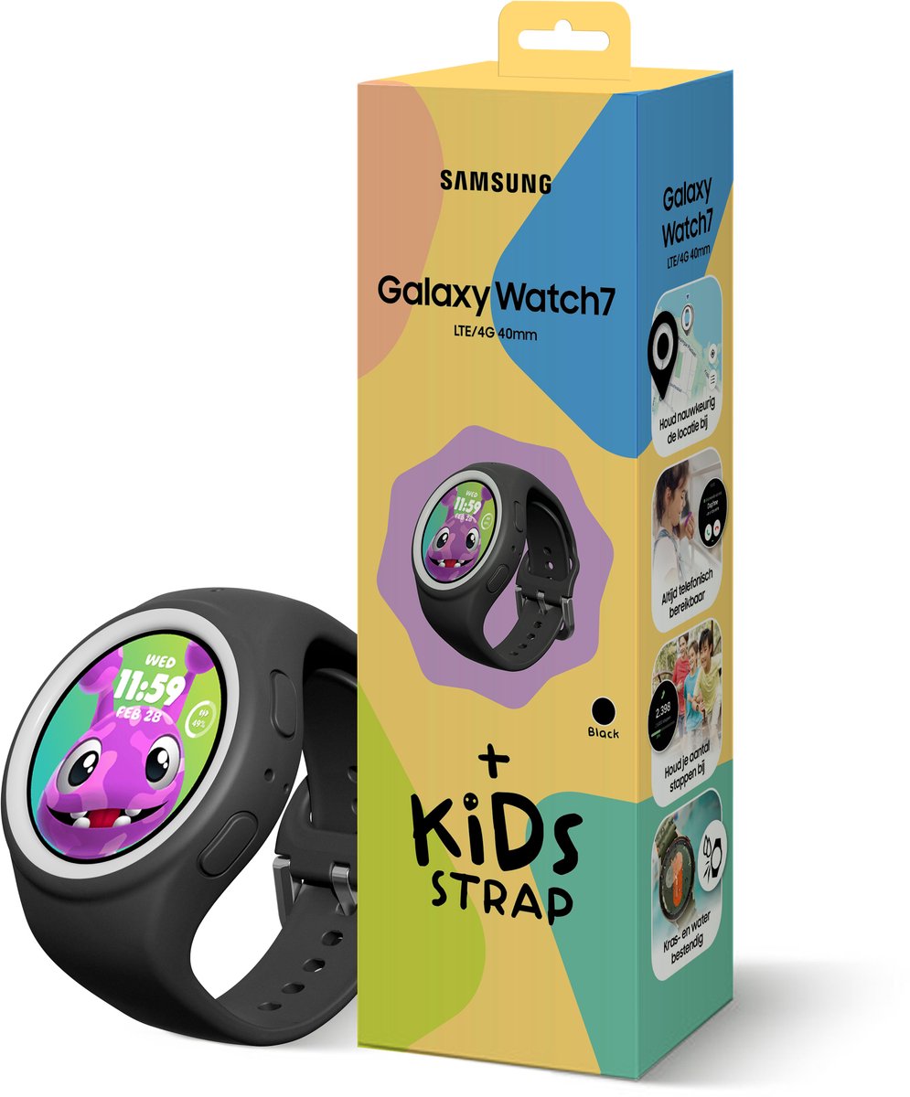 Samsung Galaxy Watch7 - 40 mm - E-simkaart - + Kids Band Black/White