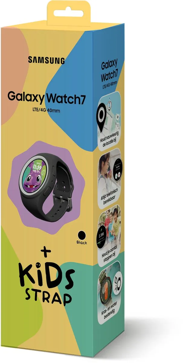 Samsung Galaxy Watch7 for Kids 40mm LTE - Zwart/Wit - afbeelding 6 van 6