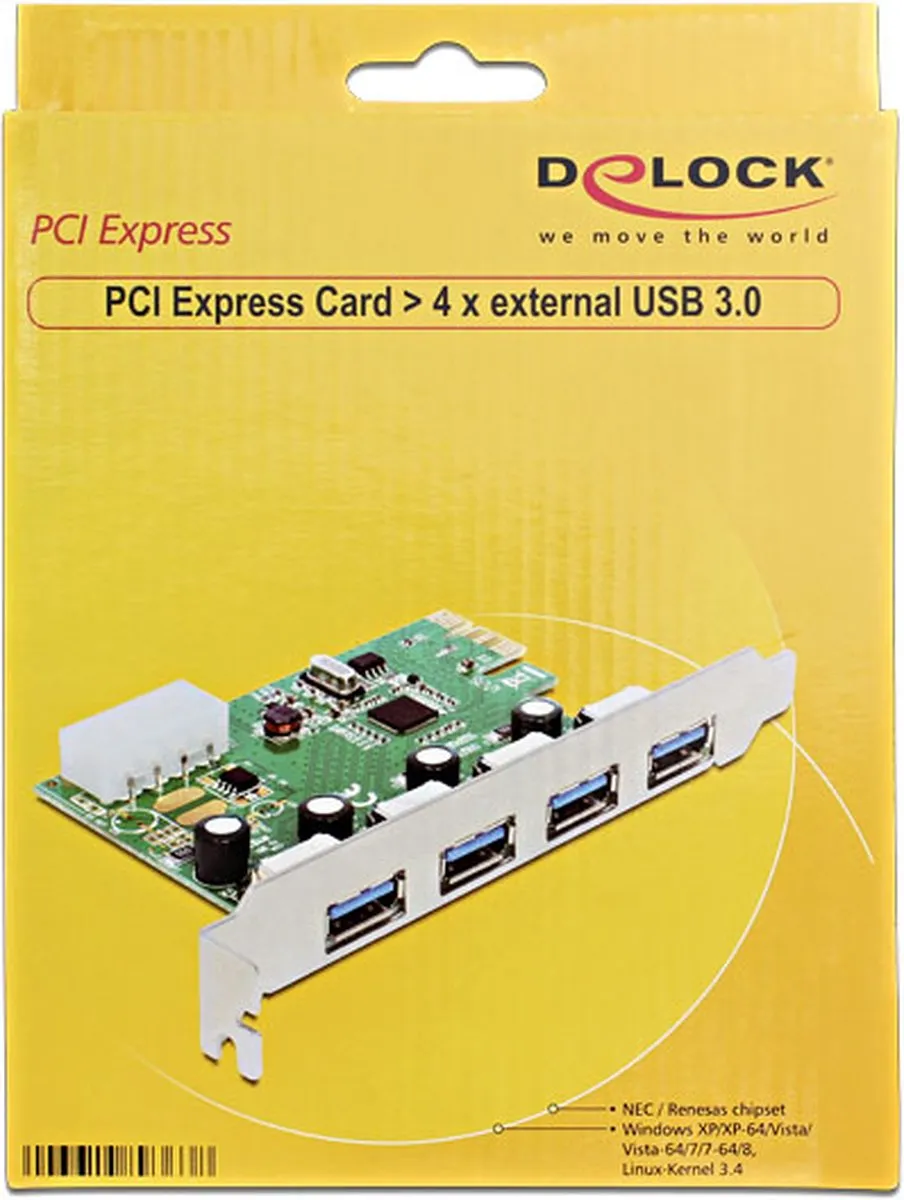 Delock 89363 PCI Express Kaart - 4x USB 3.0