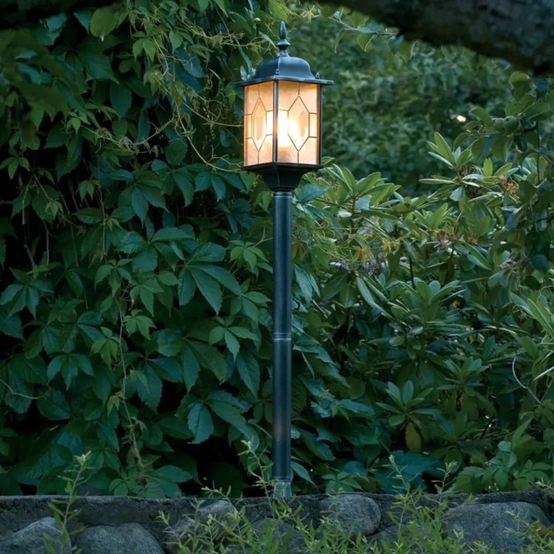 Konstsmide Milano 1-lichts Wandlamp 115cm - Zwart/Zilver