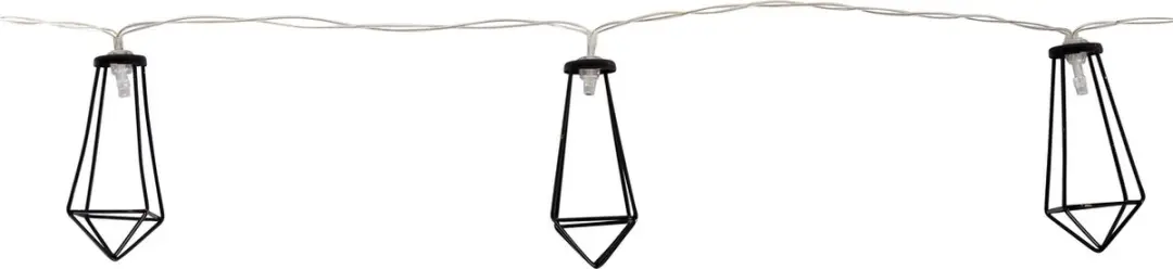 Bo-Camp - Industrial - Lichtketting - Galvin - 10 Lichten - 5 Lumen - Zwart