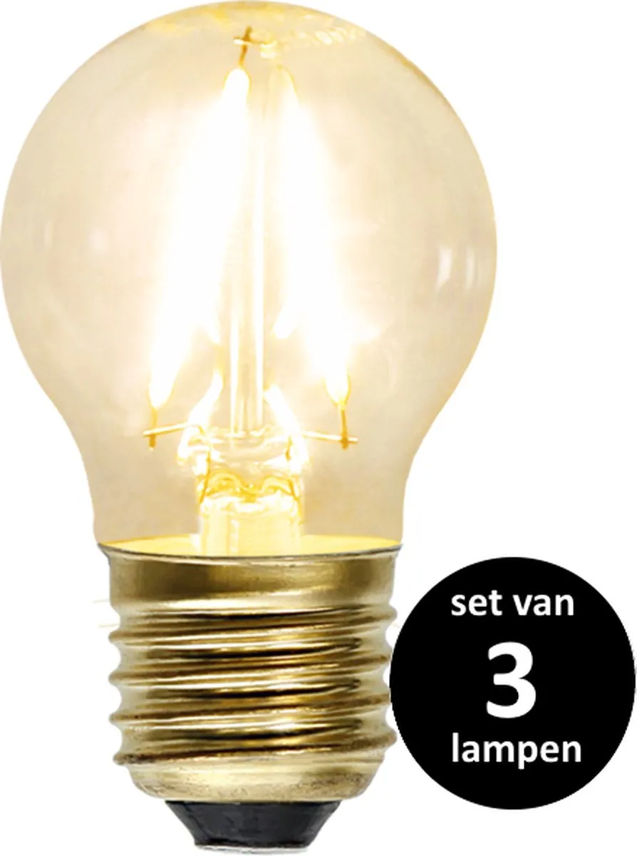 Star Trading Soft Glow Kogellamp E27 1,5W - 3 Stuks