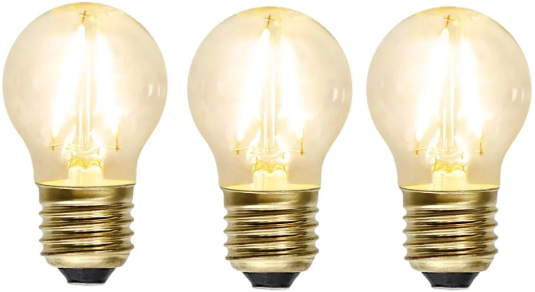 Star Trading Soft Glow Kogellamp E27 1,5W - 3 Stuks
