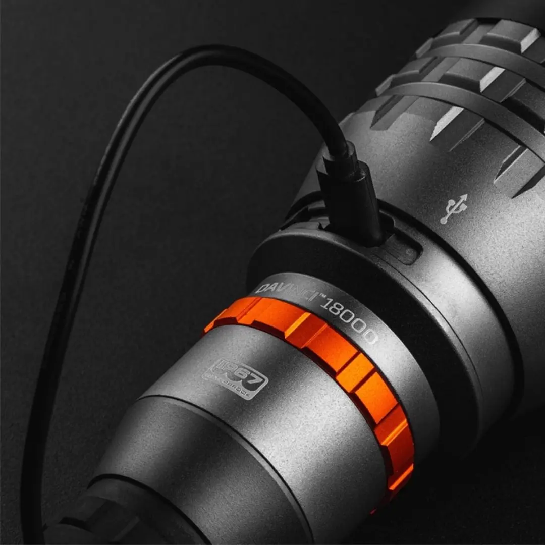 Nebo Davinci 18000 Zaklamp - 18000 Lm - Zwart/Oranje - afbeelding 5 van 6