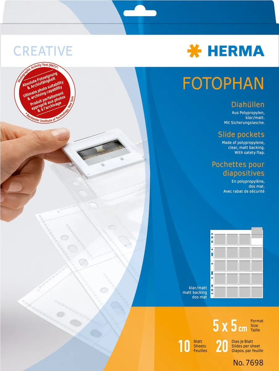 Herma Diahoesjes 5x5 10 Vel helder/mat                  7698