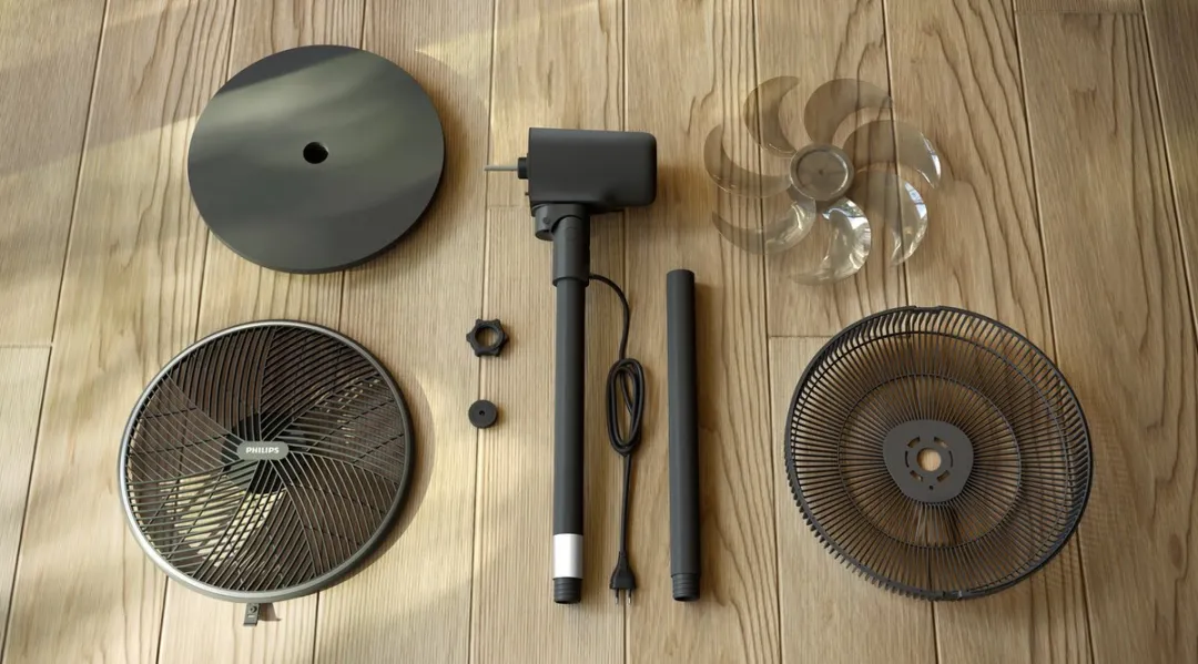 Philips 3000 series Ventilator met standaard