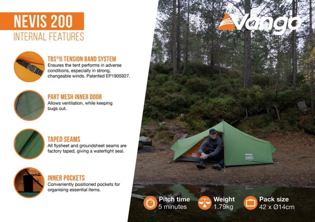 Vango Exedra 200 Koepeltent - Forest Green - afbeelding 4 van 6