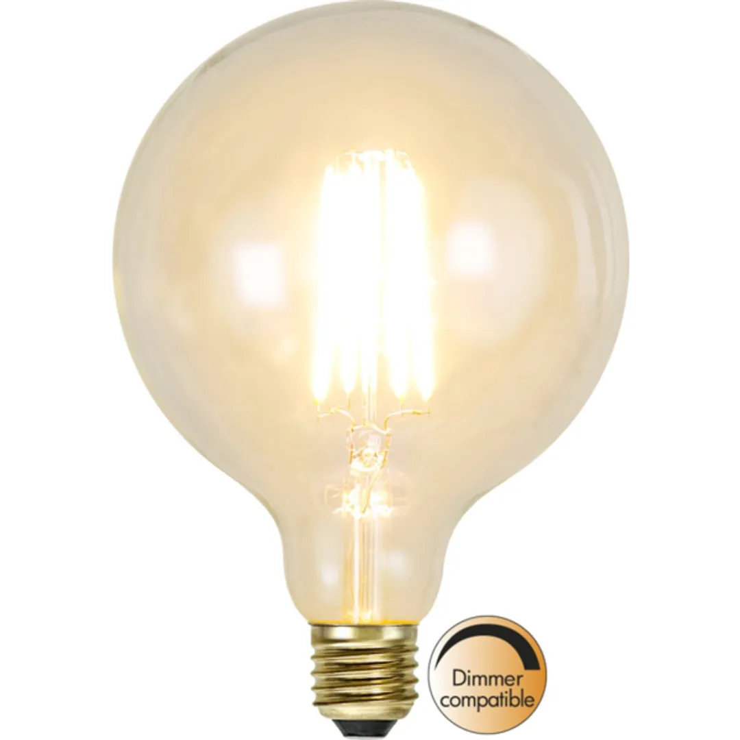 G125 Globelamp - E27 - 3.6W - Super Warm Wit <2200K - Dimbaar - Filament - Helder