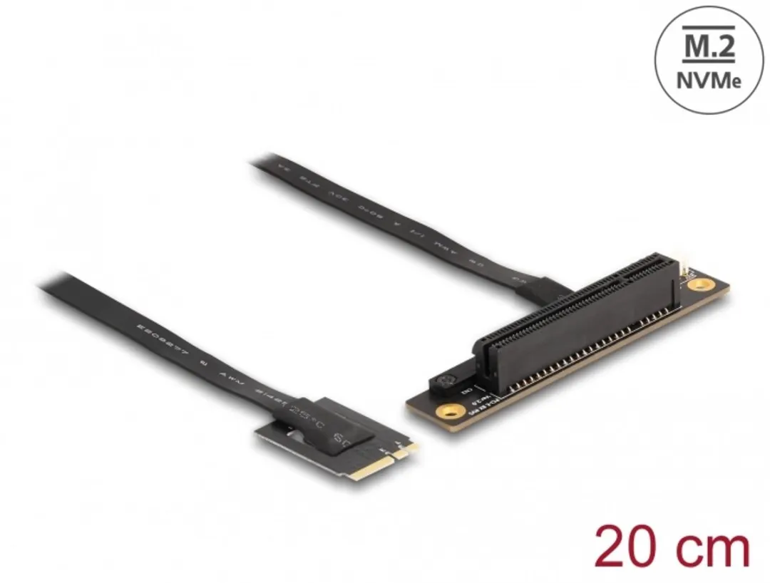 Delock M.2 Key A+E naar PCIe x8 NVMe Adapter - 64219