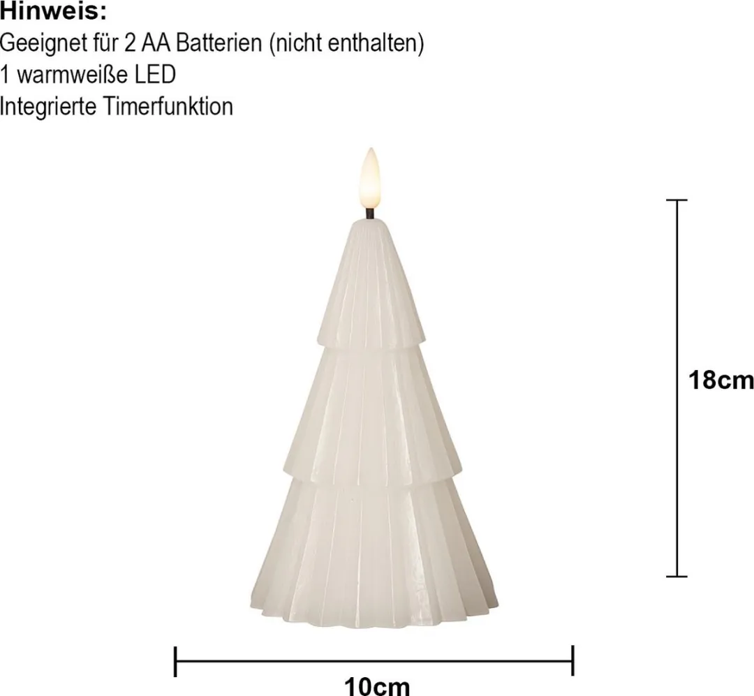 Star Trading Grany LED Zuilkaars 18cm Warm Wit - Timer