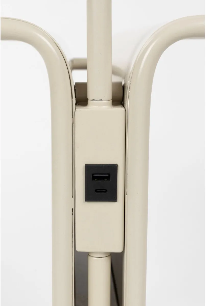 Zuiver Lustor Vloerlamp & Bijzettafel Beige