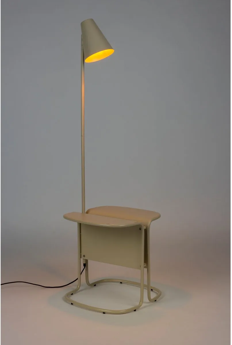 Zuiver Lustor Vloerlamp & Bijzettafel Beige