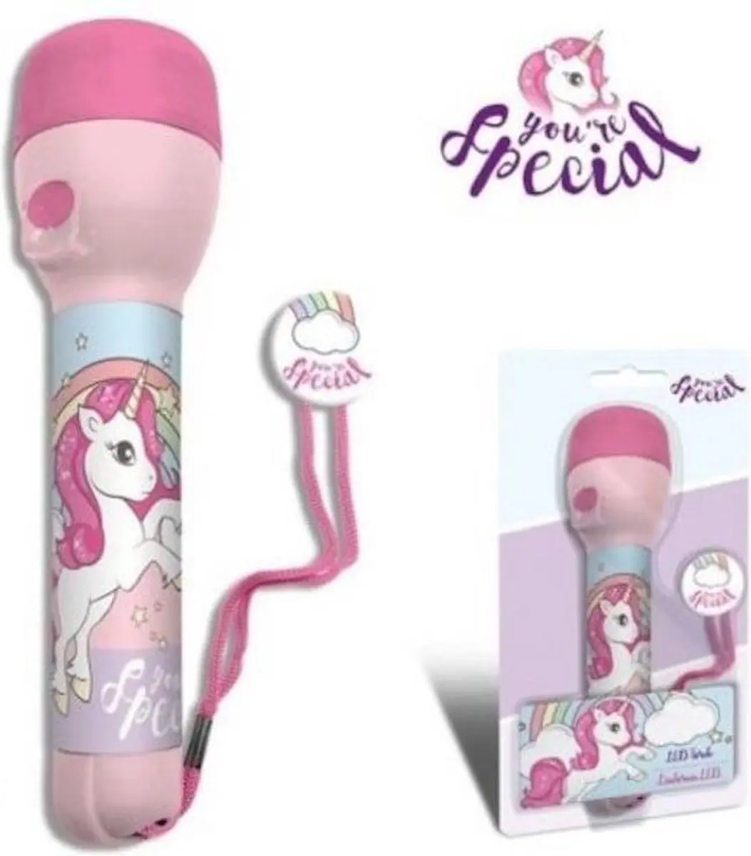 Kids Licensing Zaklamp Led Eenhoorn 21 Cm Roze