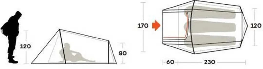 Ferrino Sling 1 Tent - Blauw - afbeelding 2 van 6