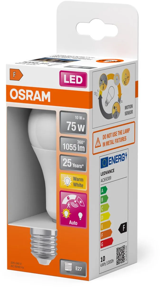 Osram LED-lamp E27 10W Warmwit - 2700K - 1 Stuk