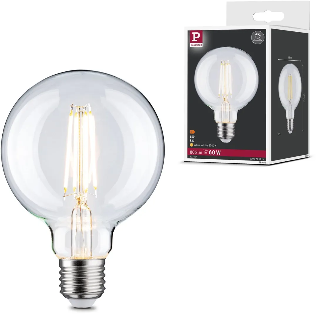 Paulmann Filament LED Globe G95 E27 7,5W 806lm