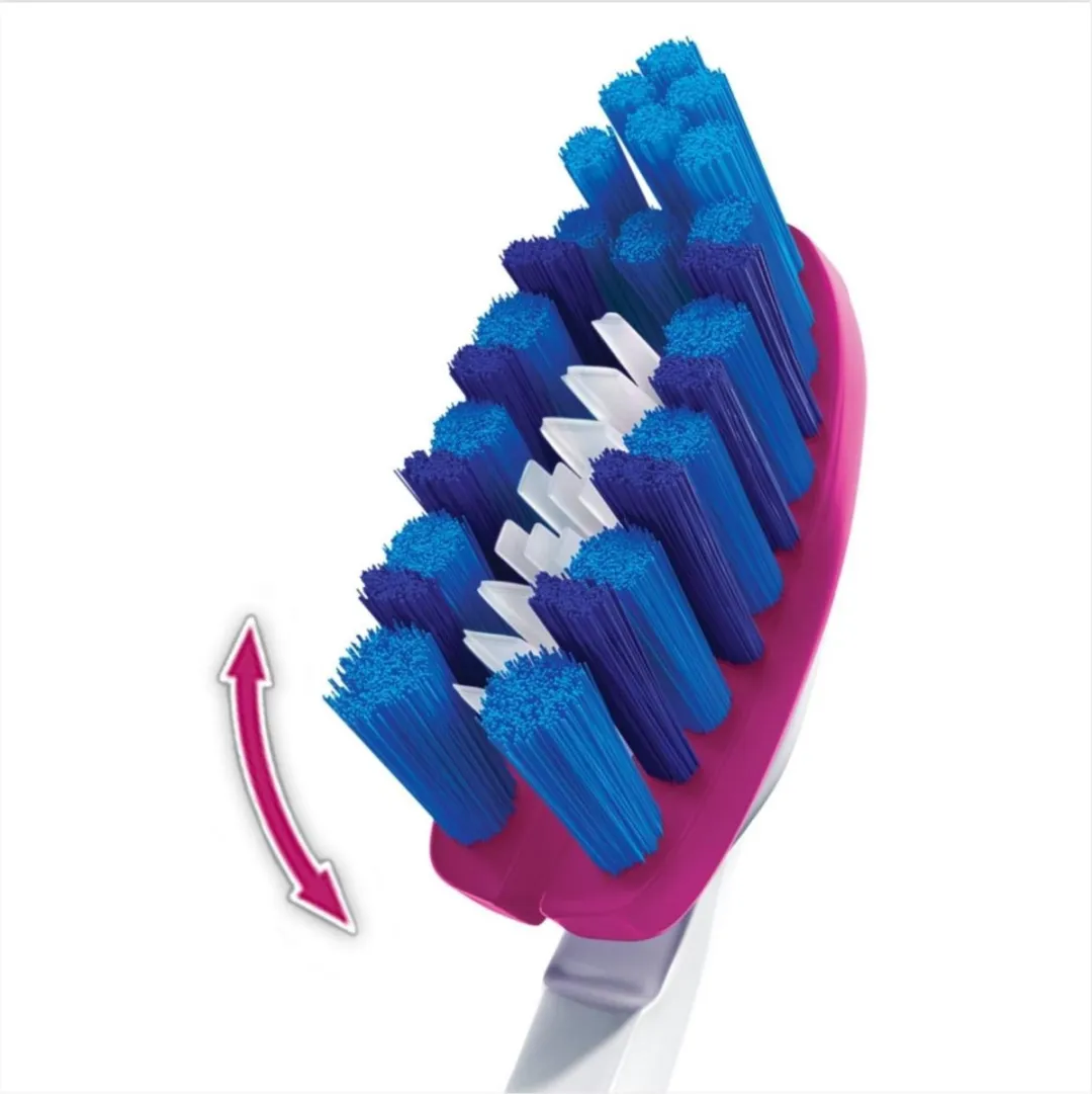 Oral-B 3D White Pro-Flex Luxe Tandenborstel - Medium - Roze/Blauw/Wit