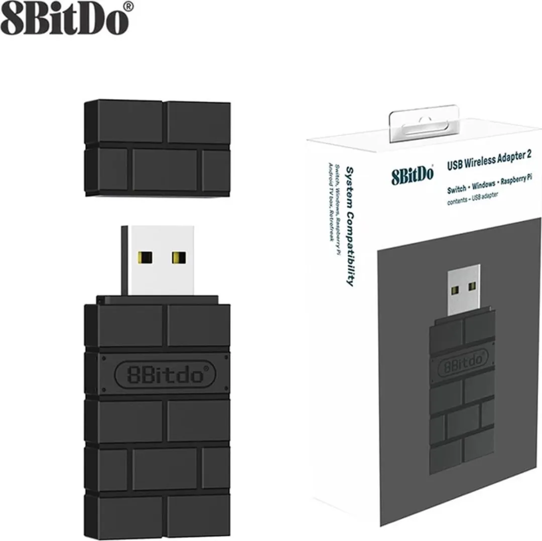 8BitDo USB Wireless Adapter 2 83DC - Zwart